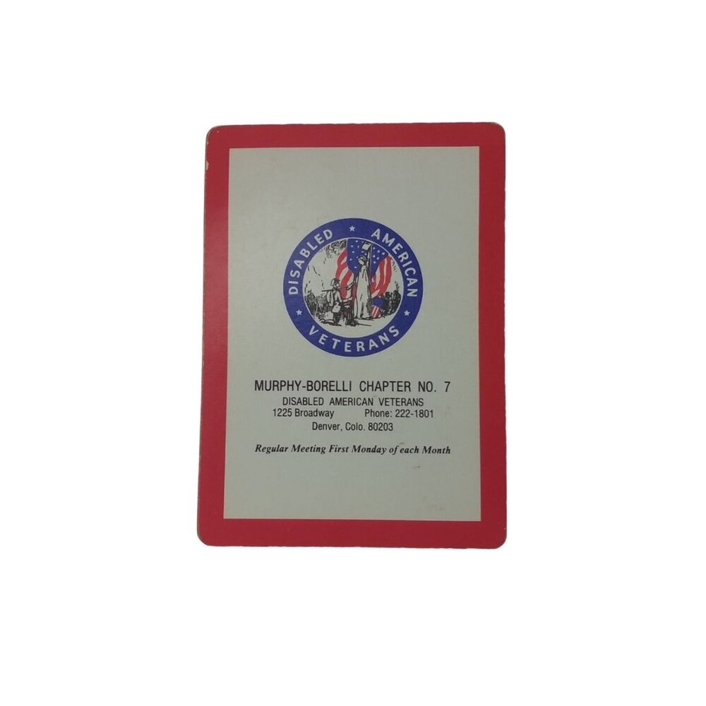 Hoyle Disabled American Veterans Deck Of Playing Cards Vintage